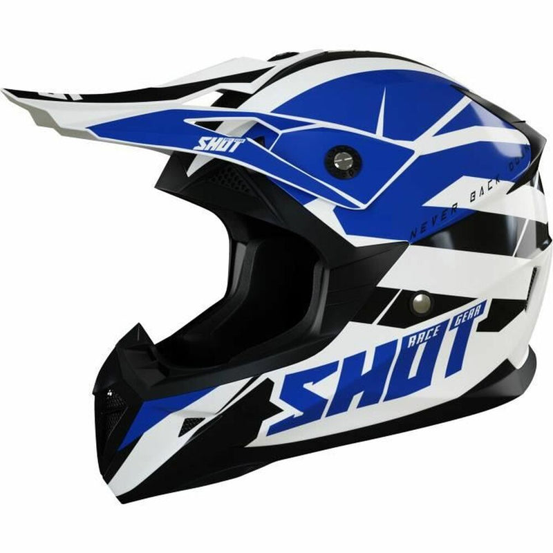 Full Face Helmet Shot Race Gear Pulse Revenge Blue/White