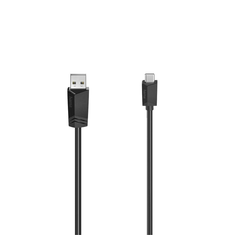 USB A to USB C Cable Hama 1,5 m Black