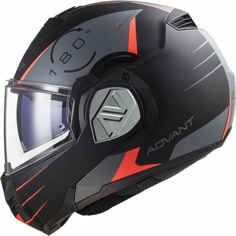 Full Face Helmet LS2 Advant Black/Red Modular