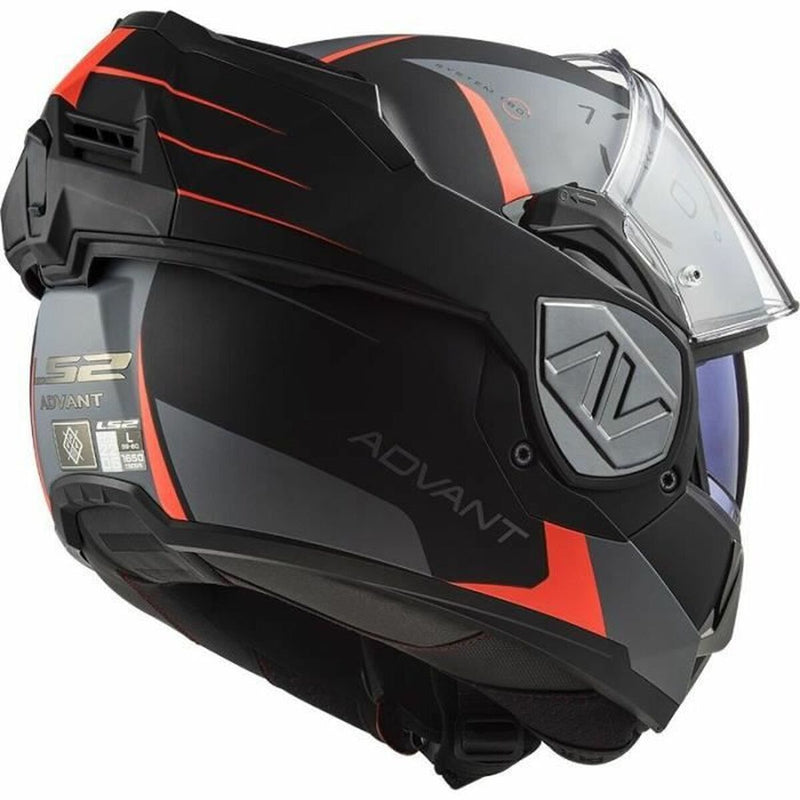Full Face Helmet LS2 Advant Black/Red Modular