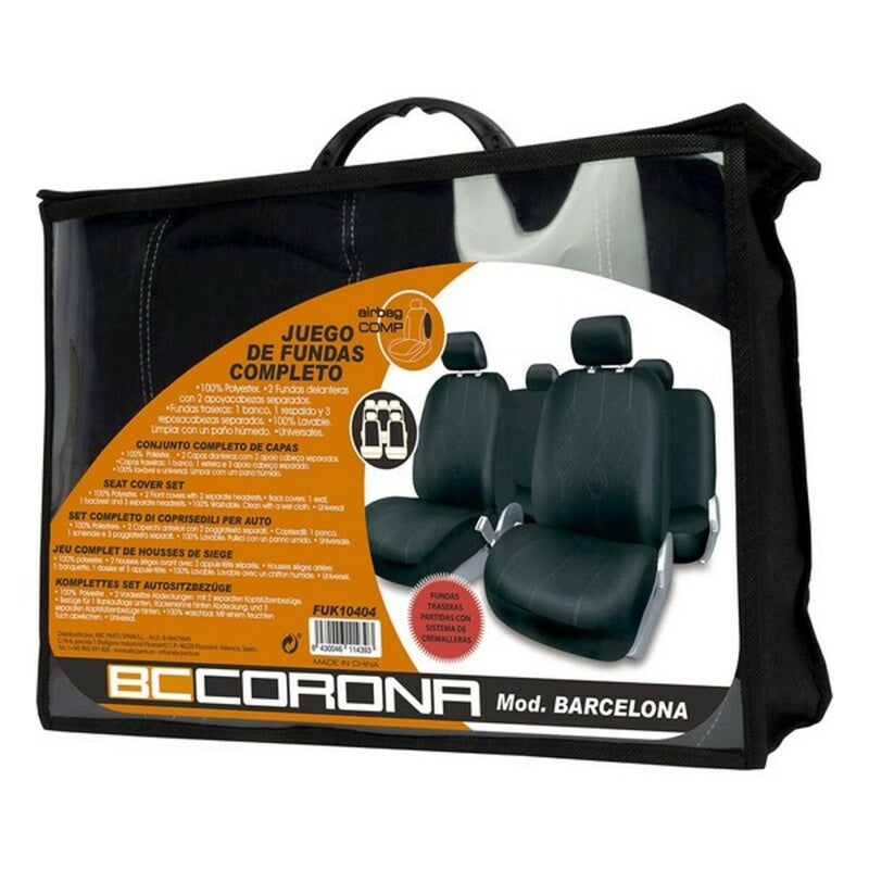 Car Seat Covers BC Corona FUK10404 Black (11 PCS)