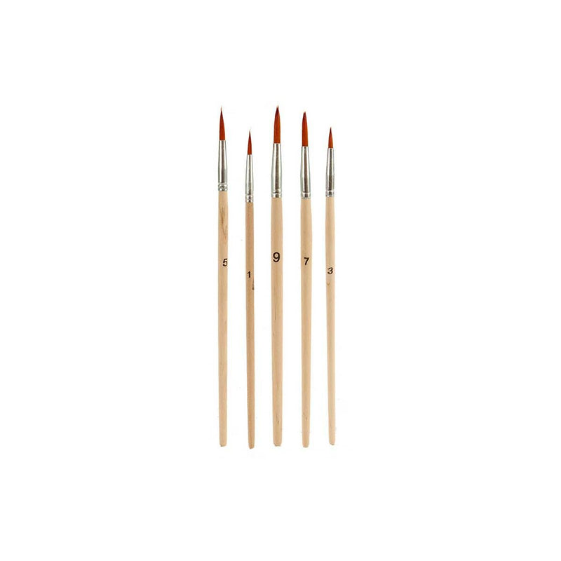 Paintbrushes Nº 1 - Nº 4 - Nº 5 Brown Silver Wood Metal (72 Units)