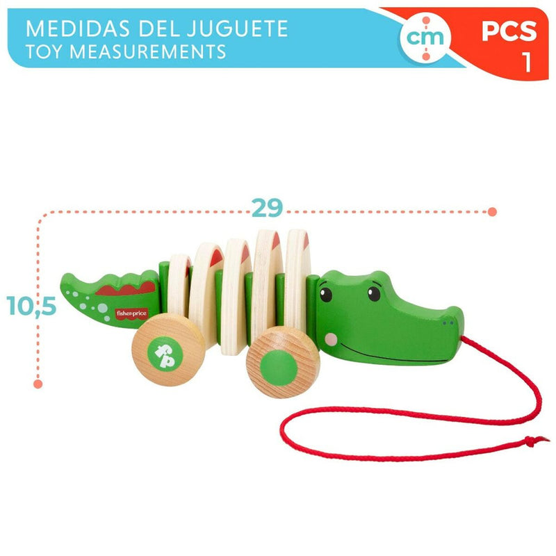 Baby toy Fisher Price Crocodile 28,5 x 10,5 x 12 cm Wood (4 Units)