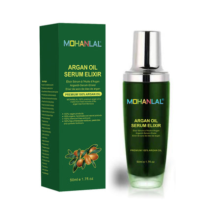 MOHANLAL® 100% MAROKKAANSE ARGAN OLIE SERUM ELIXER 50ML | koudgeperst, vegan, biologisch, puur natuur