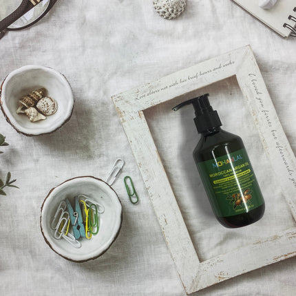 MOHANLAL® 100% ARGAN OLIE SHAMPOO 200ML | reinigend, hydraterend, keratine eiwit, vitamine E, vetzuren, herstelt beschadigd haar | alle haartypes