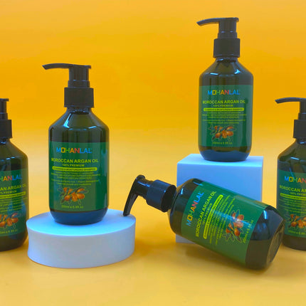 MOHANLAL® 100% ARGAN OLIE SHAMPOO 200ML | reinigend, hydraterend, keratine eiwit, vitamine E, vetzuren, herstelt beschadigd haar | alle haartypes