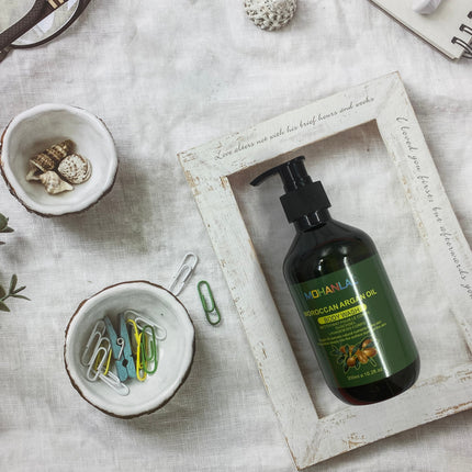 MOHANLAL® XL ARGAN OLIE BODY WASH 300ML | universeel, diepe reiniging, behandelt verschillende huidaandoeningen, vitamine E | alle soorten huid