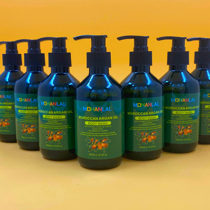 MOHANLAL® XL ARGAN OLIE BODY WASH 300ML | universeel, diepe reiniging, behandelt verschillende huidaandoeningen, vitamine E | alle soorten huid