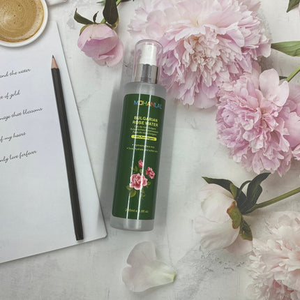 MOHANLAL® XL BULGAARSE 100% ROZENWATER ARGANOLIE 200ML | gezichtsreiniger, haarconditioner, make-up remover, toner