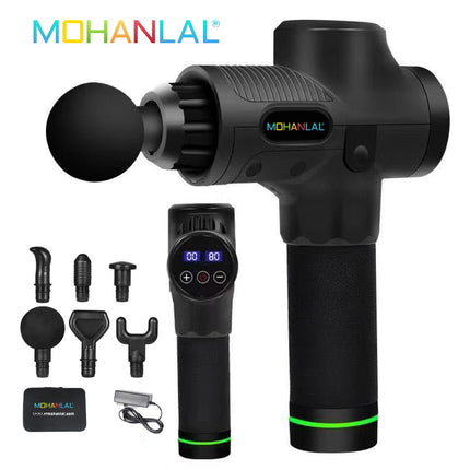 MOHANLAL® XL Massage Acupressuur Compressie Shiatsu Vibratie Klop & Rolmassage LED touchscreen met 6 massagekoppen in luxe koffer | Professioneel hand massage apparaat