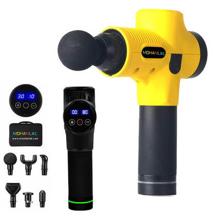 MOHANLAL® XL Massage Acupressuur Compressie Shiatsu Vibratie Klop & Rolmassage LED touchscreen met 6 massagekoppen in luxe koffer | Professioneel hand massage apparaat