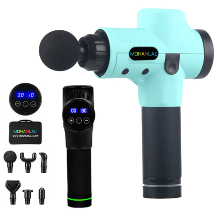 MOHANLAL® XL Massage Acupressuur Compressie Shiatsu Vibratie Klop & Rolmassage LED touchscreen met 6 massagekoppen in luxe koffer | Professioneel hand massage apparaat