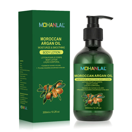 MOHANLAL® XL ARGAN OLIE BODY LOTION 300ML | universeel, verheldert de huid en egaliseert de tint, voedend en verfrissend | alle soorten huid