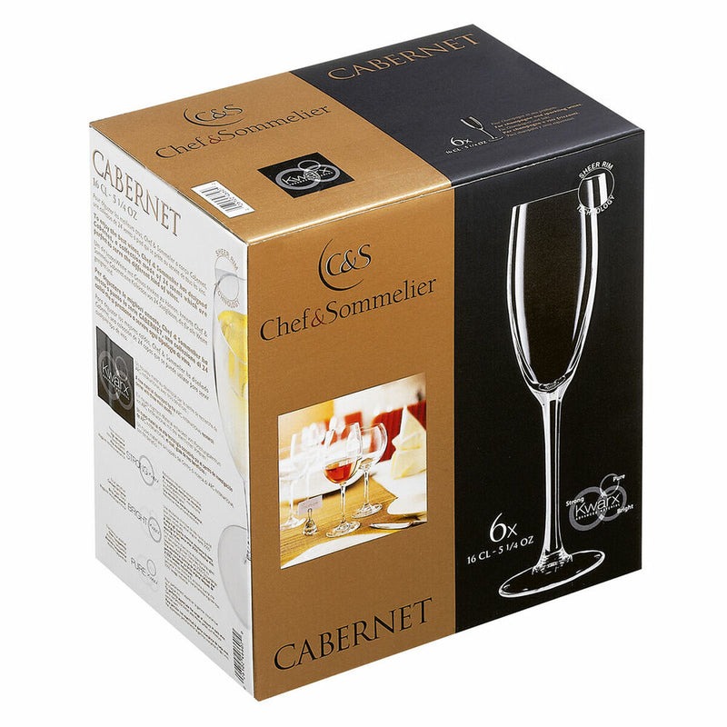 Champagne glass Chef&Sommelier Cabernet Transparent Glass 6 Units (16 cl)