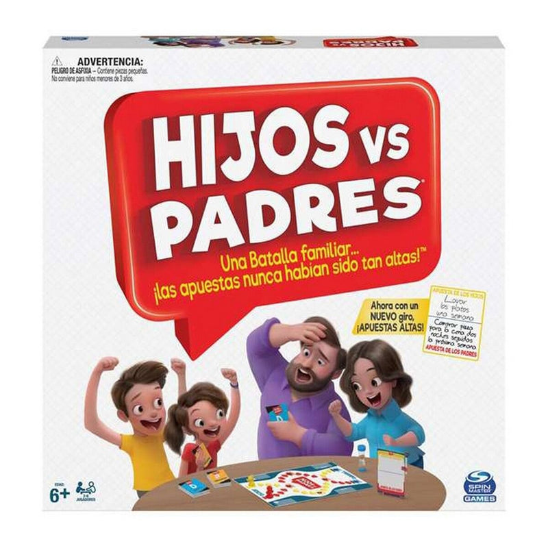 Board game Spin Master Hijos vs Padres 206 Pieces 26,99 x 26,99 x 5,4 cm