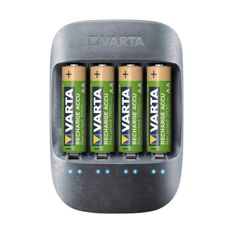Oplader + Oplaadbare Batterijen Varta 57680 AA/AAA 4 Batterijen