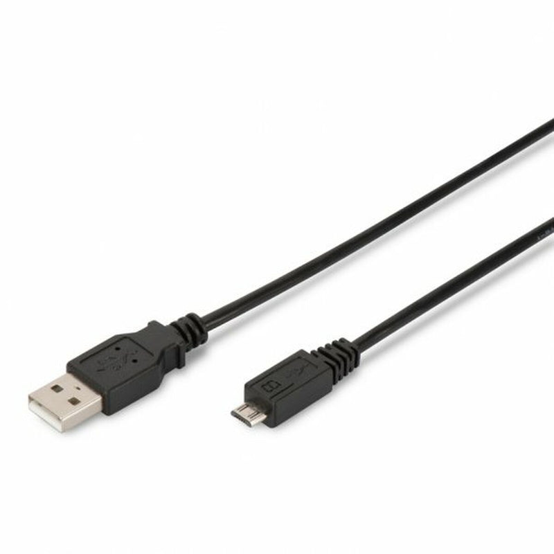 Cable Micro USB Digitus AK-300127-018-S Black 1,8 m