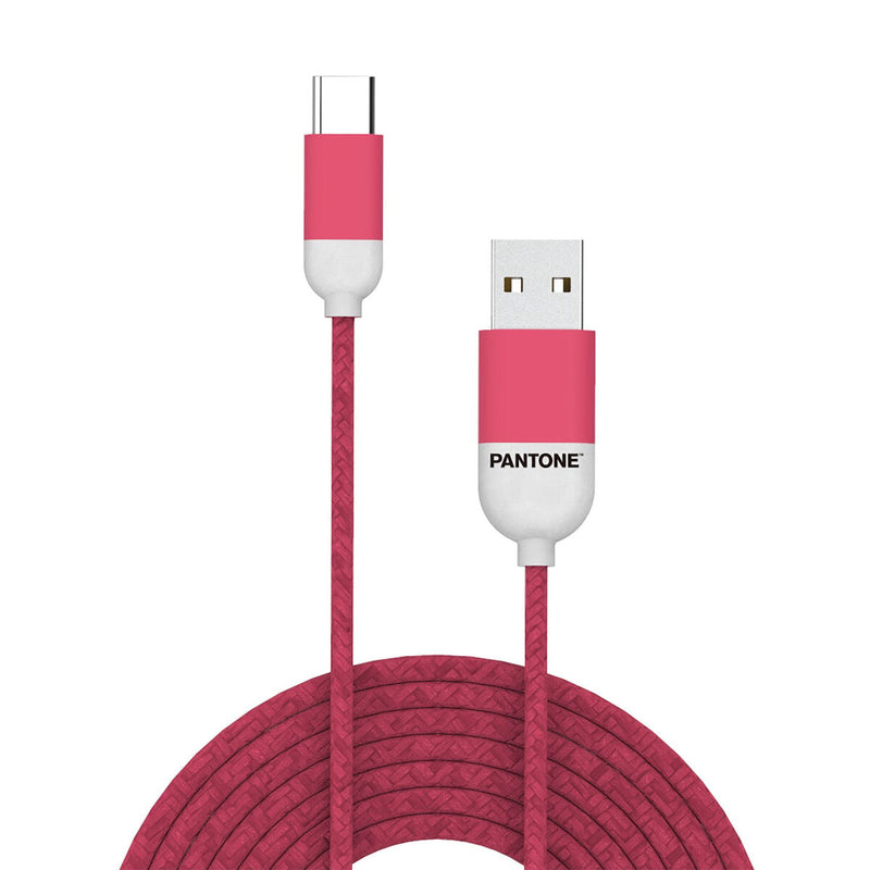 USB-C Cable to USB Pantone PT-TC001-5P Pink 1,5 m