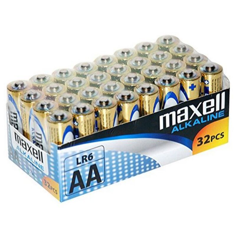 Alkalinebatterijen Maxell MXBLR06P32 LR06 AA 1.5V (32 pcs) (AA)