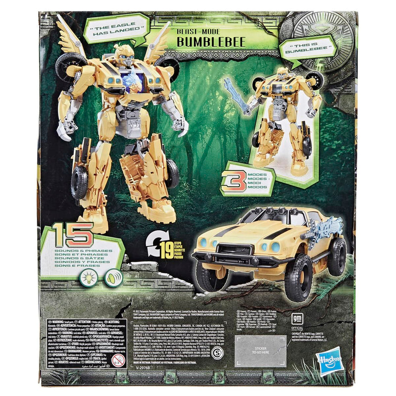 Transformable Super Robot Transformers Beast Mode Bumblebee Lights Sound Accessories 28 cm