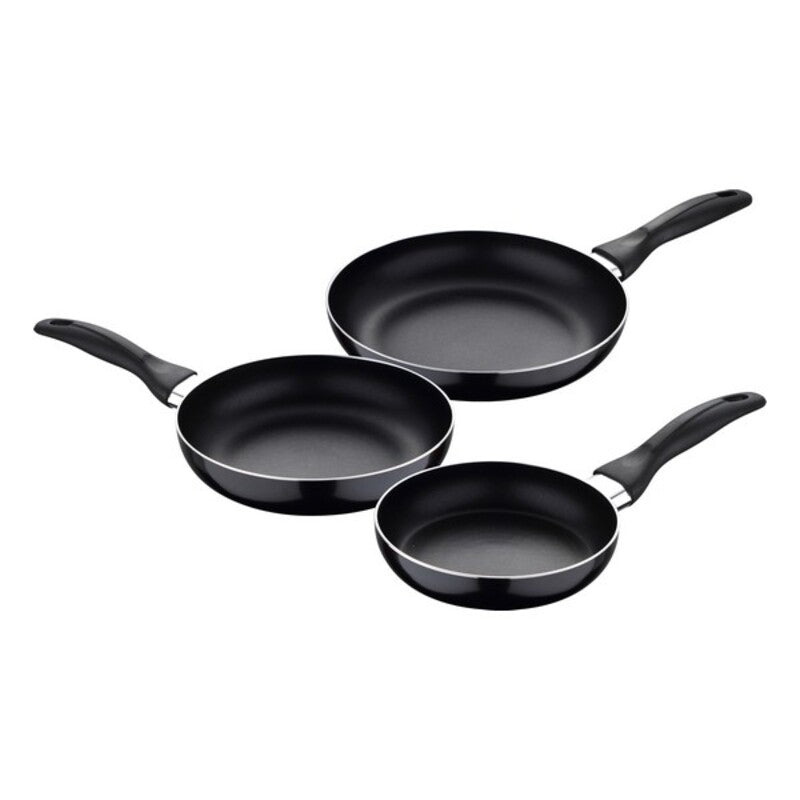 Set of pans San Ignacio 3 Pieces Black Aluminium