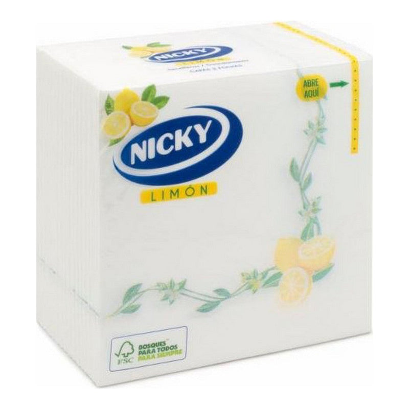 Paper napkin Nicky Maxi White Lemon