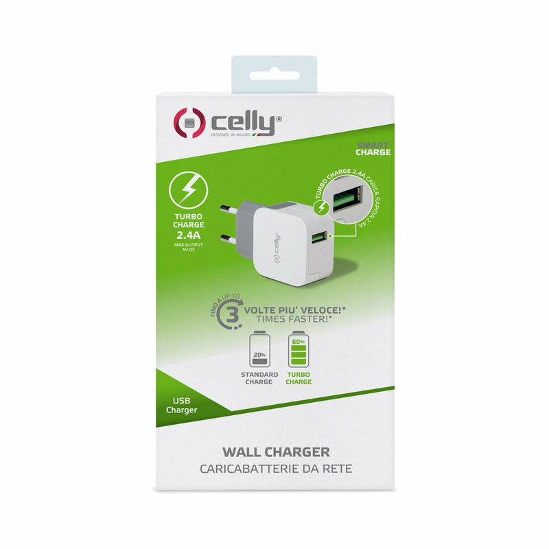Wall Charger Celly 12 W White