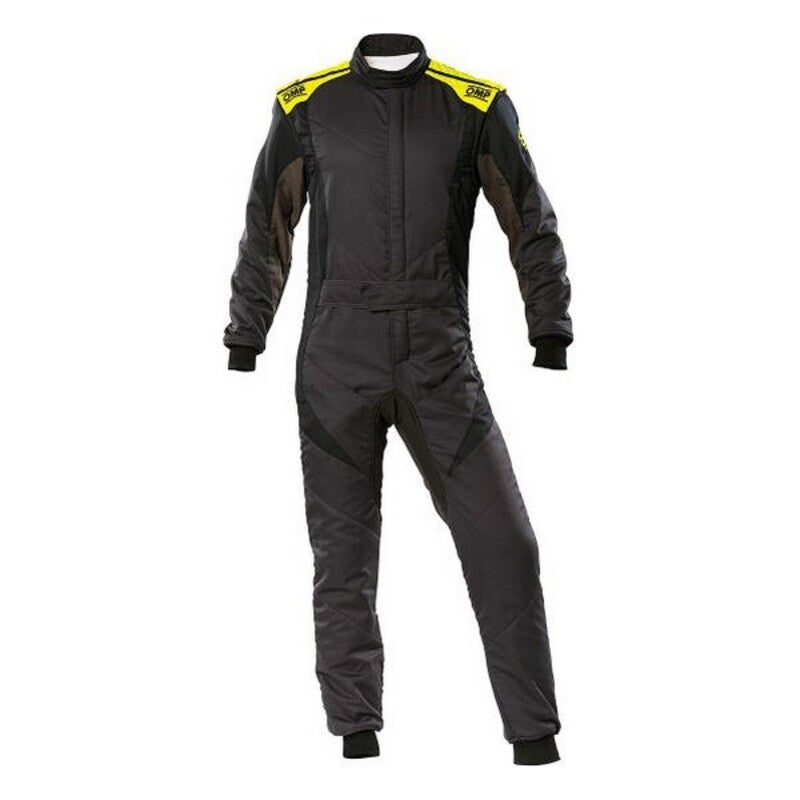 Racing jumpsuit OMP First Evo Anthracite Yellow (Size 58)