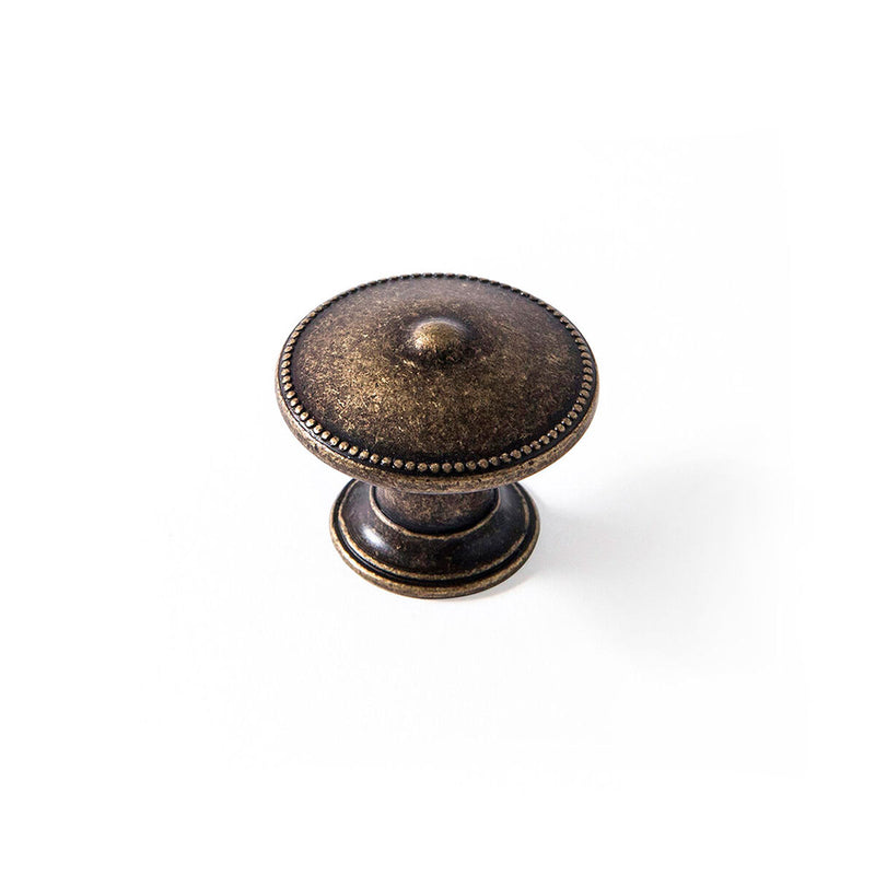 Doorknob Rei 3121 Circular Golden Metal 4 Units Worn (Ø 30 x 24 mm)