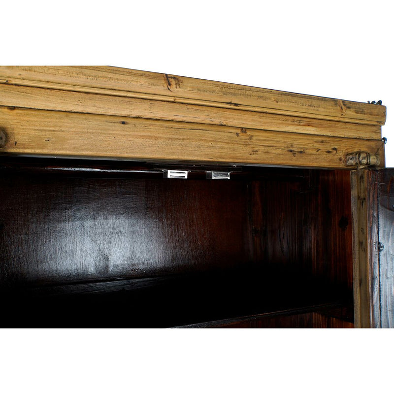 Cupboard DKD Home Decor Fir Natural Metal (85 x 44 x 194 cm)