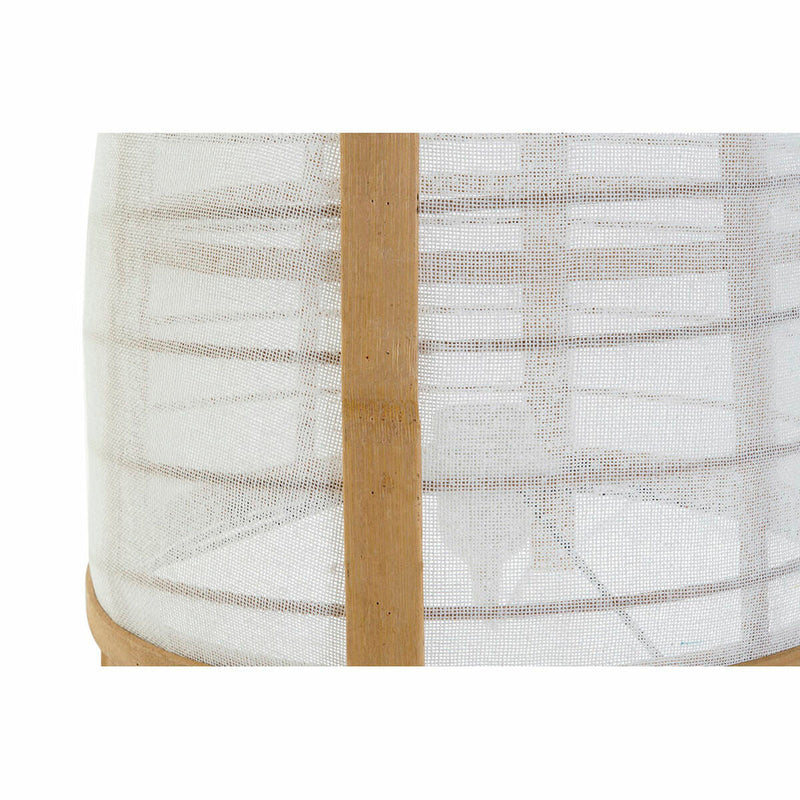 Desk lamp DKD Home Decor Linen White Bamboo 220 V 40 W (32 x 32 x 45.5 cm)