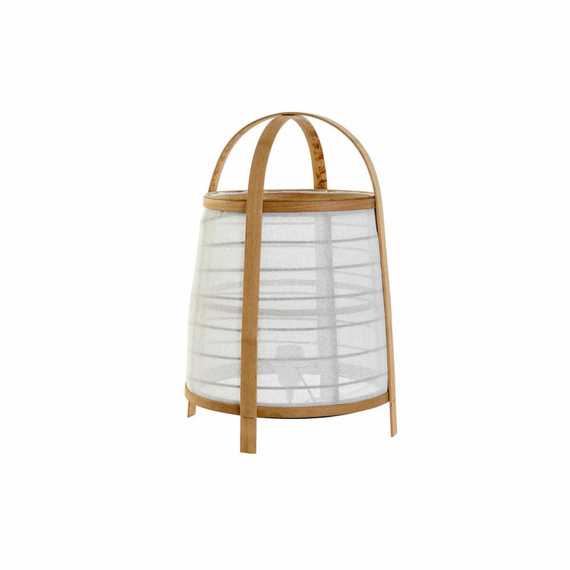 Desk lamp DKD Home Decor Linen White Bamboo 220 V 40 W (32 x 32 x 45.5 cm)
