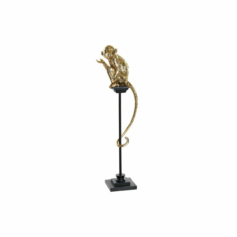Decorative Figure DKD Home Decor Black Golden Metal Resin (13 x 9 x 45.5 cm)