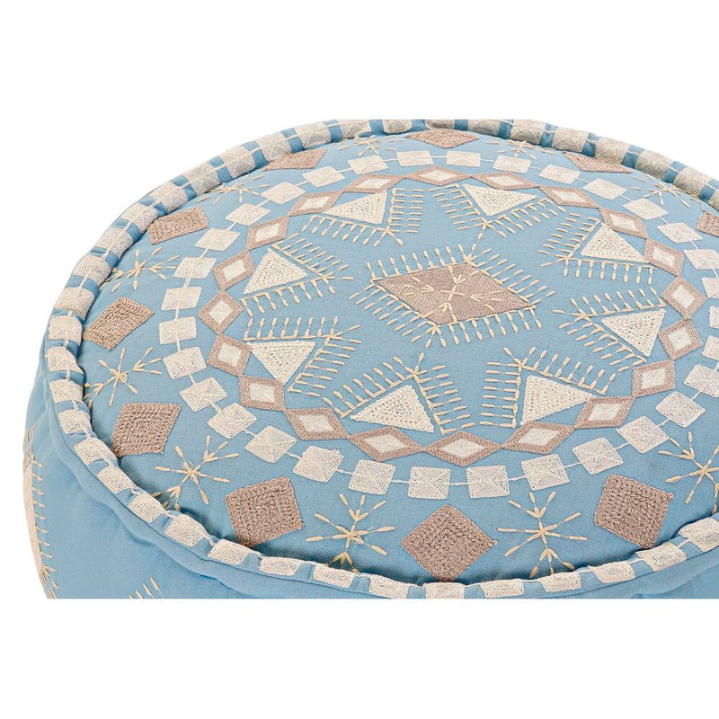 Cushion DKD Home Decor Floor Blue Polyester Cotton (60 x 60 x 25 cm)