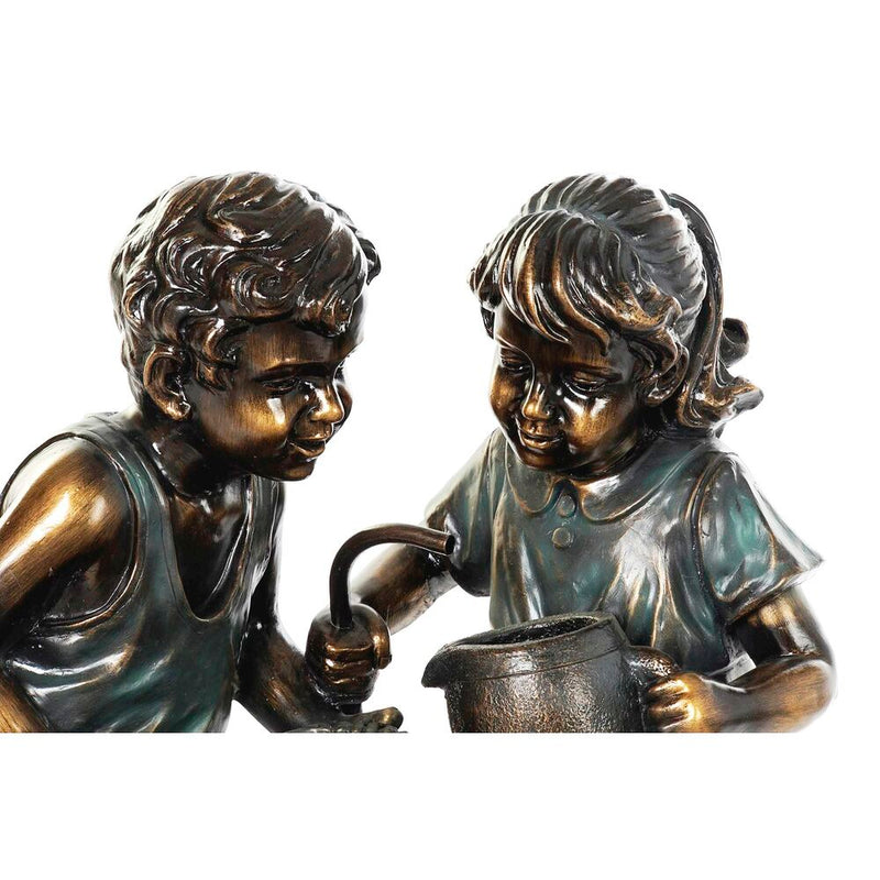 Garden fountain DKD Home Decor Bronze Resin Boys (57 cm)