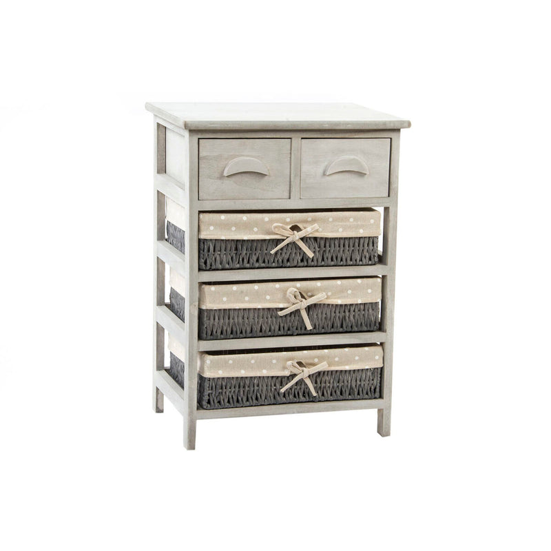 Chest of drawers DKD Home Decor Grey Beige Wood (42 x 30 x 60 cm)