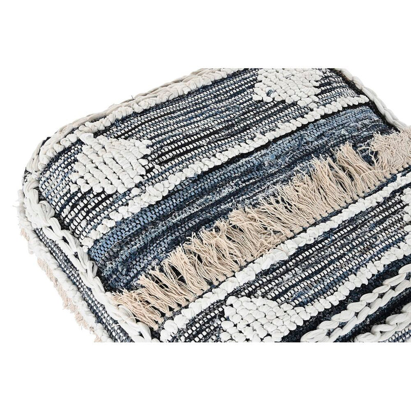 Cushion DKD Home Decor Black Floor Stripes Polyester Cotton (60 x 60 x 25 cm)