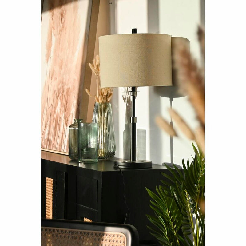 Desk lamp DKD Home Decor Black Beige 220 V 50 W Modern (33 x 33 x 67 cm)