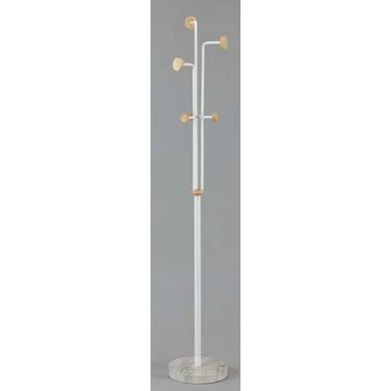 Hat stand DKD Home Decor Natural Metal Wood White (1 x 1 x 177 cm)