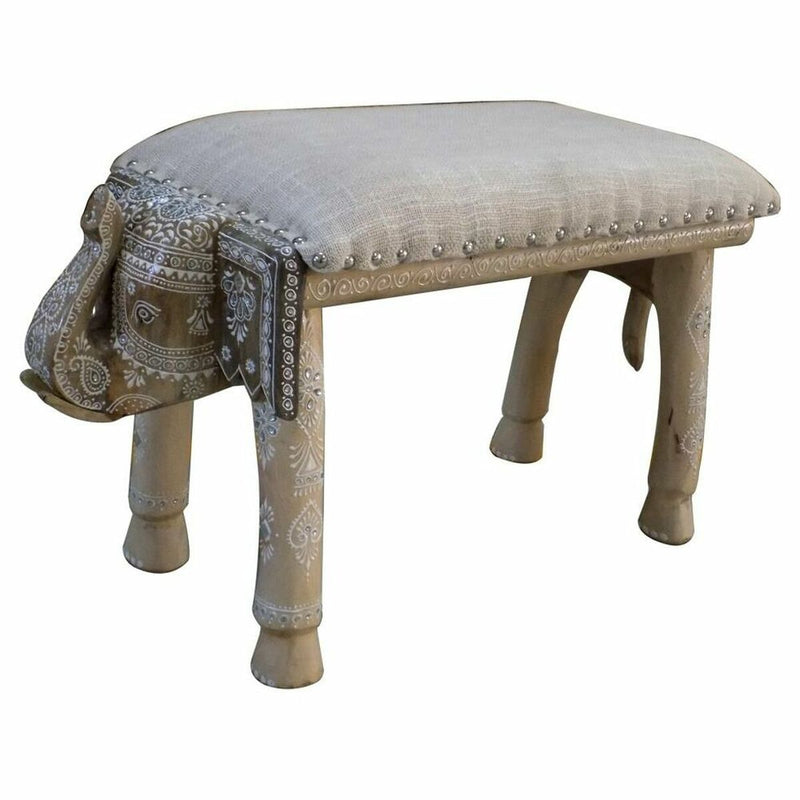 Bench DKD Home Decor Elephant Polyester Mango wood (65 x 31,7 x 38 cm)