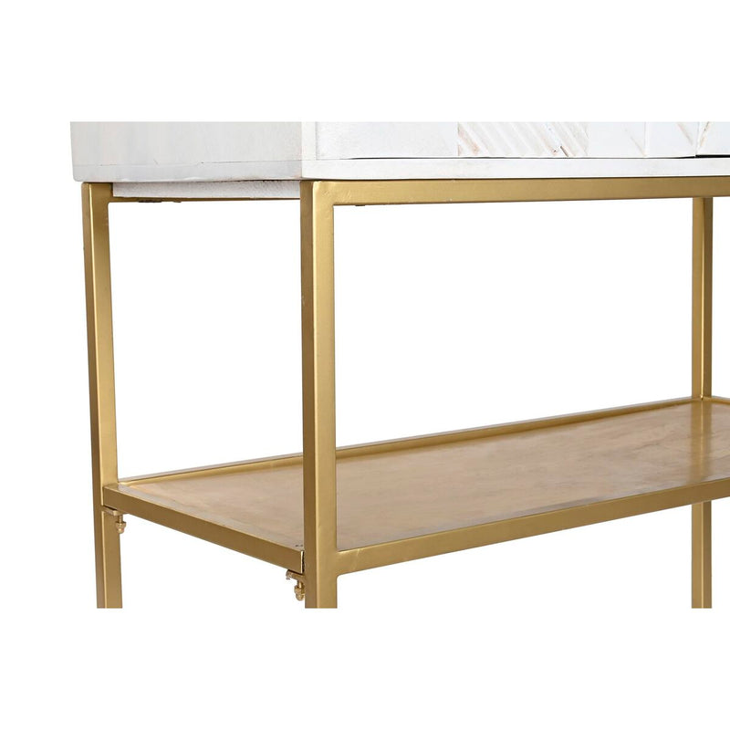 Sideboard DKD Home Decor Golden Metal White Mango wood (91 x 44 x 152 cm)