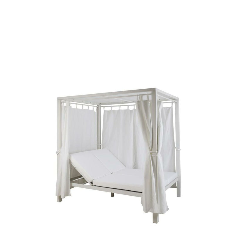 Garden day bed DKD Home Decor White Aluminium (148 x 188 x 205 cm)