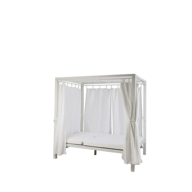 Garden day bed DKD Home Decor White Aluminium (148 x 188 x 205 cm)
