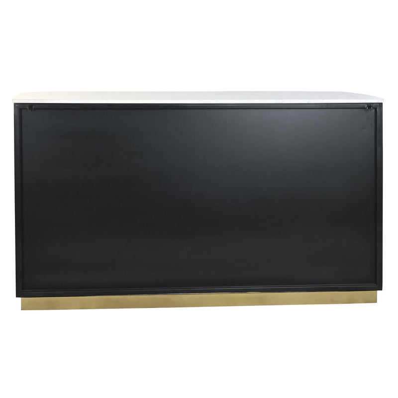 Sideboard DKD Home Decor Black Metal Marble (140 x 40 x 82 cm)