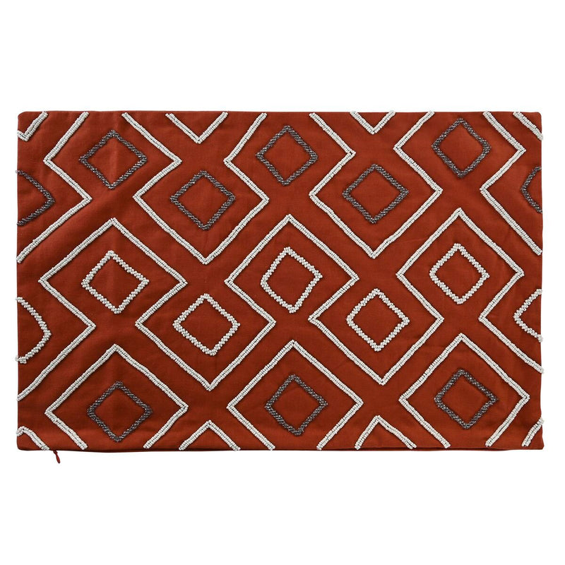 Cushion cover DKD Home Decor Terracotta Geometric (60 x 1 x 40 cm)