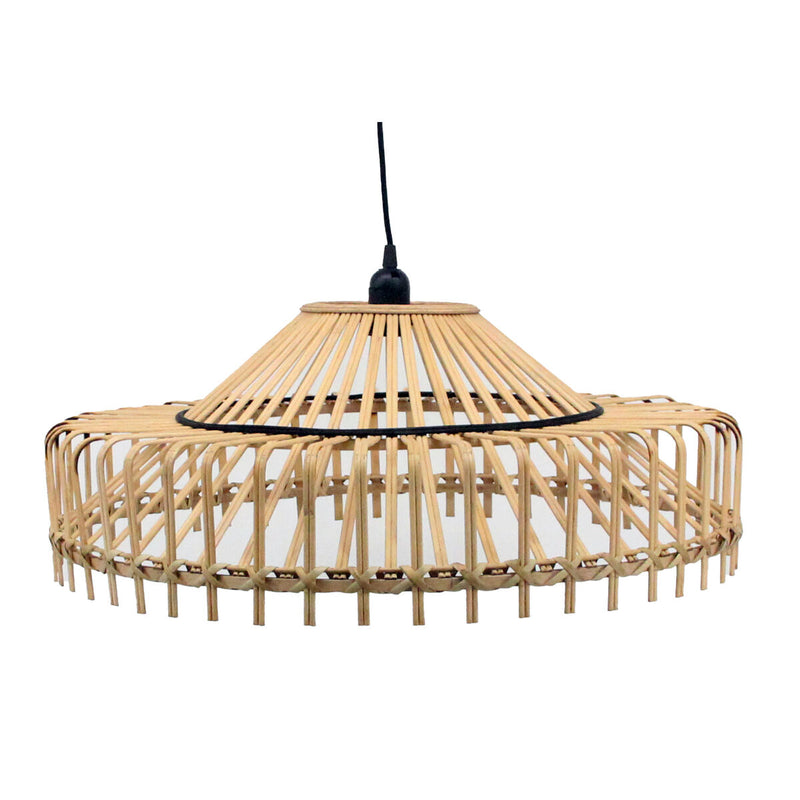 Ceiling Light DKD Home Decor Brown Bamboo 50 W (61 x 61 x 23 cm)