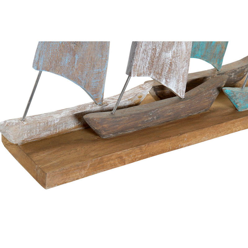 Decorative Figure DKD Home Decor Yachts Metal Mango wood Mediterranean (71 x 14 x 46 cm)