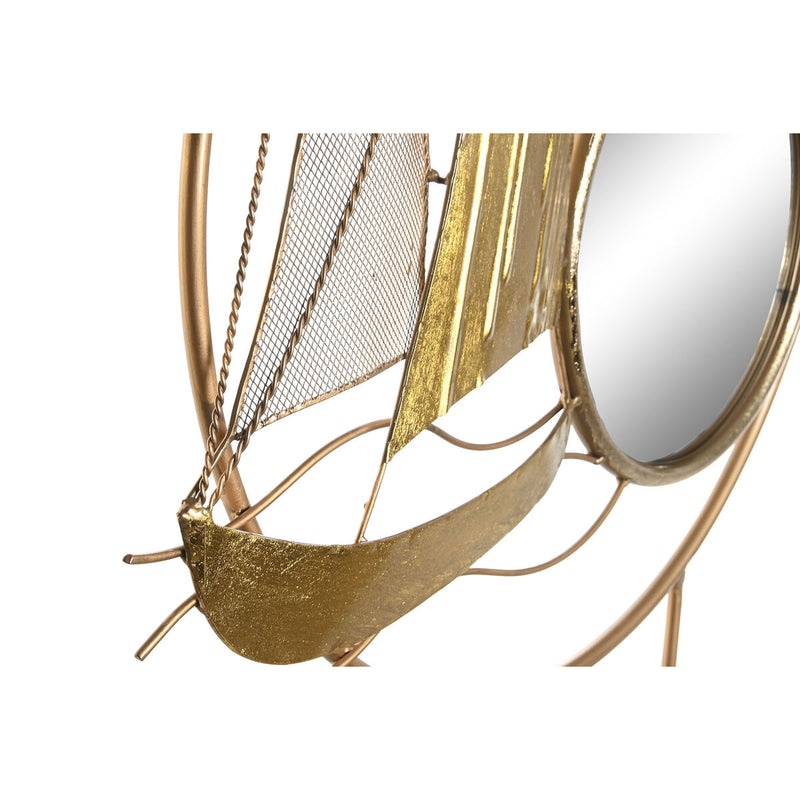 Decorative Figure DKD Home Decor Mirror Golden Metal Mediterranean (53 x 9 x 67 cm)