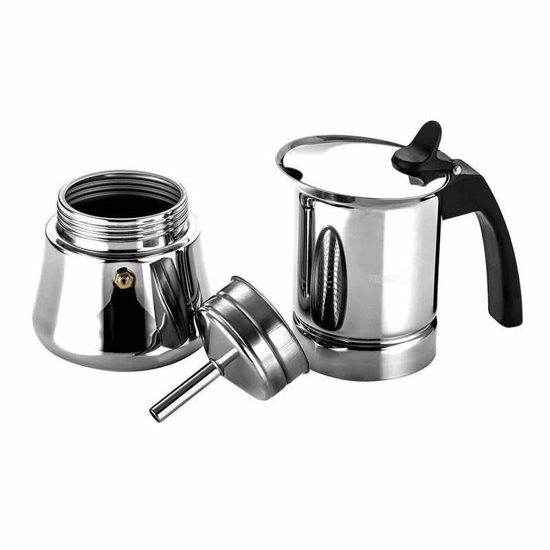 Italian Coffee Pot FAGOR Etnica Stainless steel 18/10 (4 Cups)