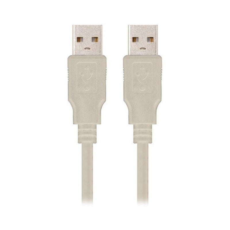 USB 2.0 Cable NANOCABLE 10.01.0303 Beige (2 m)